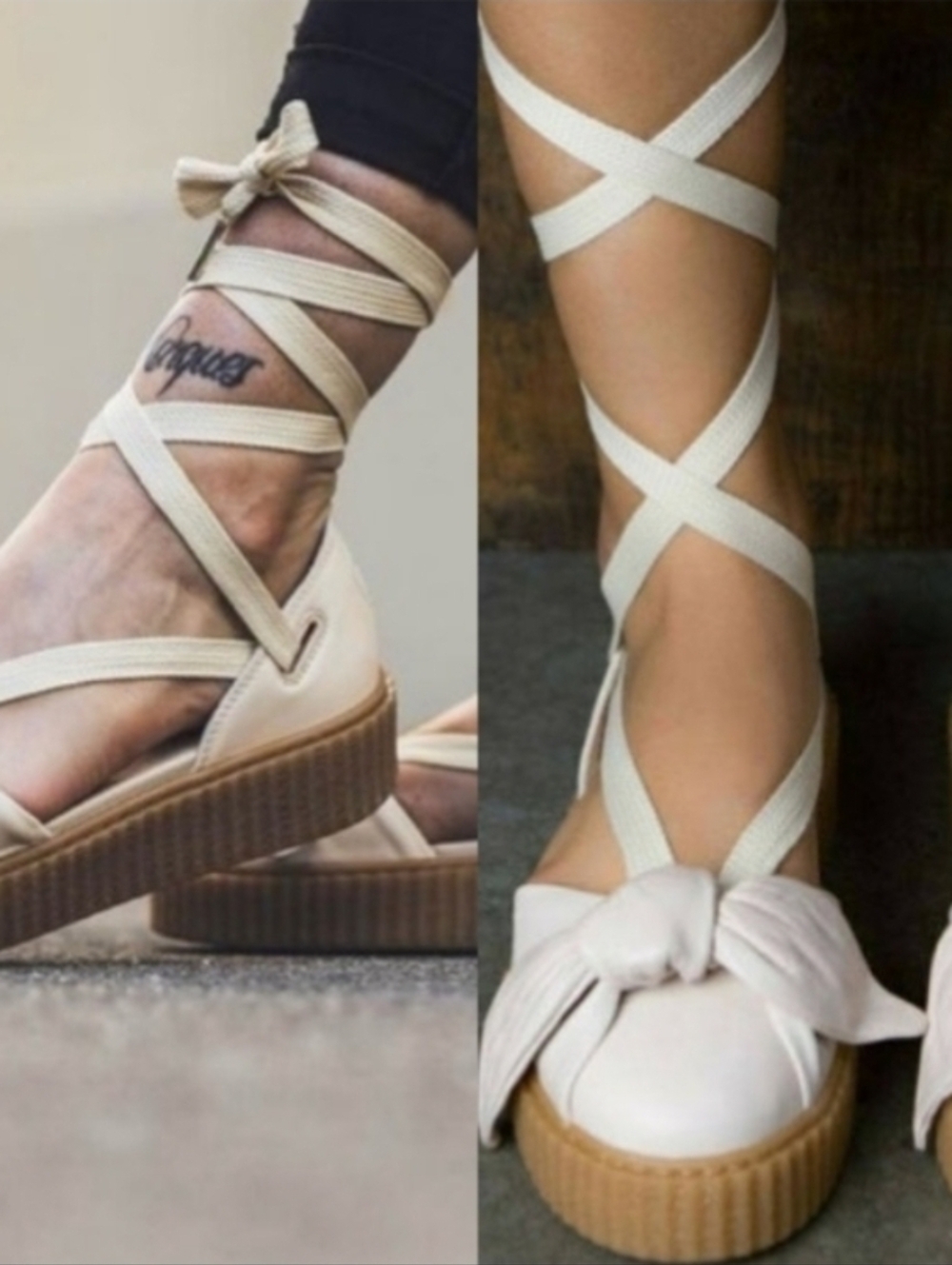 PUMA Fenty x Bow Creeper Sandals size 8.5- Pink Oatmeal